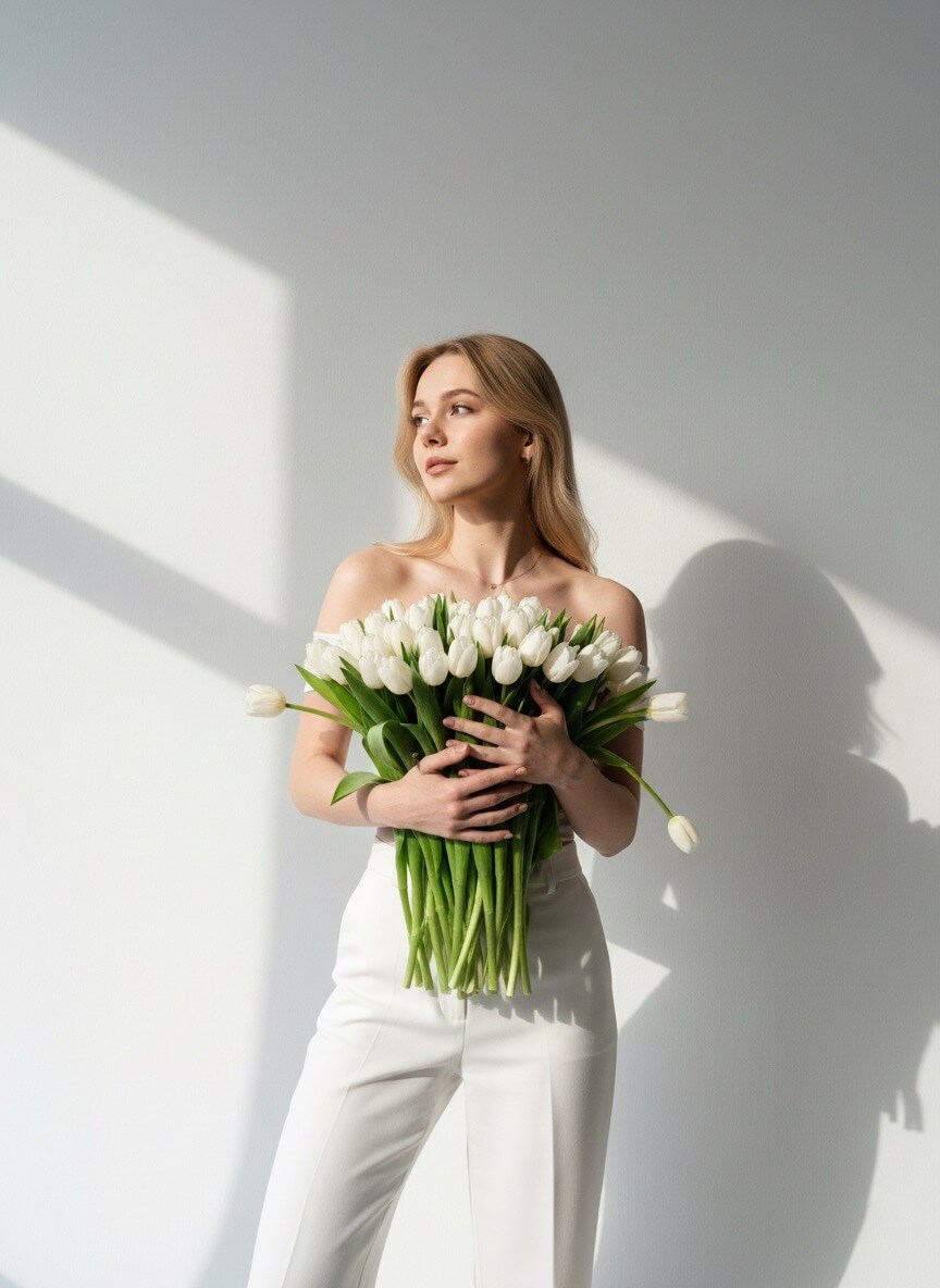 Белые тюльпаны